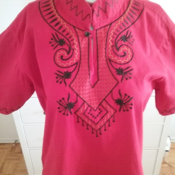 Embroidered Red Top - Picture 4 of 11